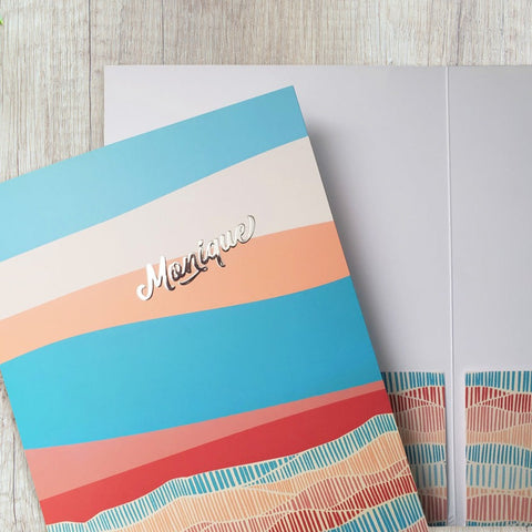 Folder with Metallic Elevated Ink