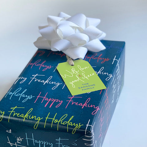 Personalise Flat Wrapping Paper for Birthday with Color Happy